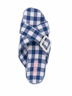 Camper blue plaid sandals 💙